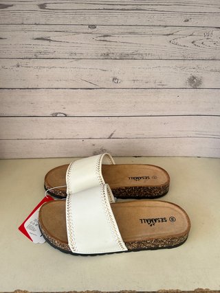 Ciabatte donna punta aperta estive bianco 38 nuove