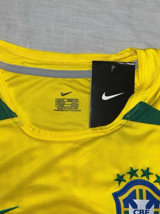 Camiseta Brasil 2002 #11 Ronaldinho Nike