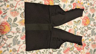 Top Zara Negro Volantes Escote Pico