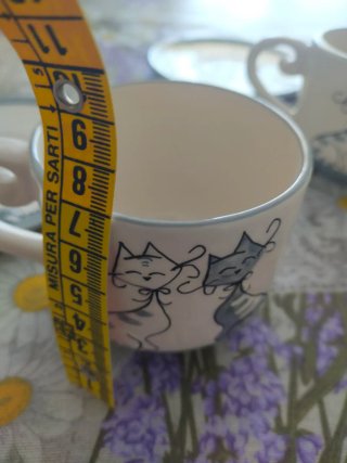 2 Tazze + 2 Piattini con Gattini EFYA