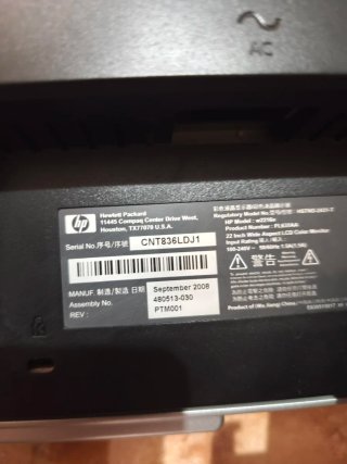 Monitor HP Nero e Argento