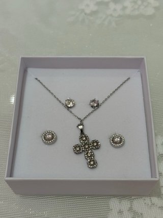 Set Orecchini e Croce KATERIN Argento