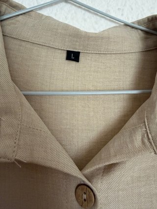 Conjunto verano camisa y pantalón beige