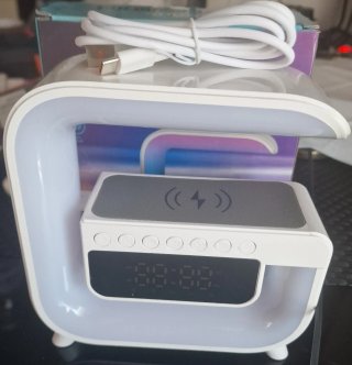Lampada LED Wireless RGB Sveglia Carica cellulare