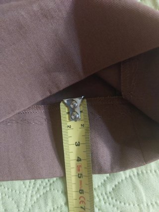 Pantaloni misto lino marrone
