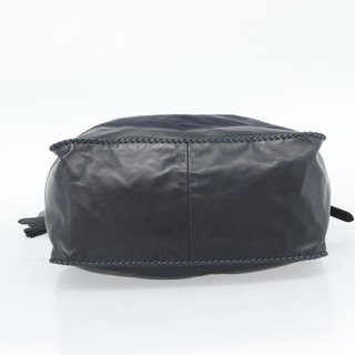 PRADA Shoulder Bag Nylon Leather Black Silver