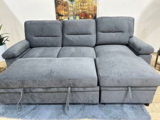 Sofá Cama Chaise Longue Gris 238cm