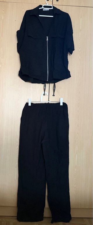 Conjunto Verano Top y Pantalón Negro