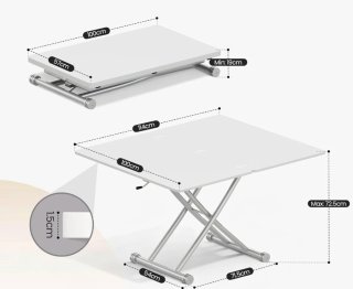 Mesa abatible y elevable