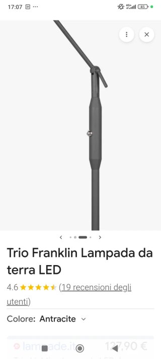 Lampada da terra Trio Franklin LED  "SOTTO COSTO"