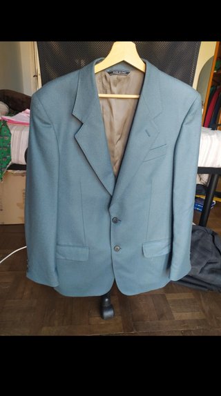 Giacca uomo lana blu/grigio