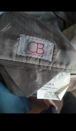 Giacca uomo lana blu/grigio