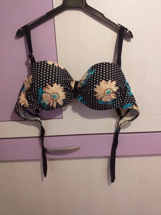 Top Bikini Lunares Negro y Blanco Nuevo