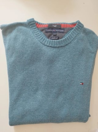 Jersey Tommy Hilfiger Azul Hombre Lana Talla L