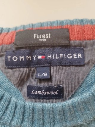 Jersey Tommy Hilfiger Azul Hombre Lana Talla L