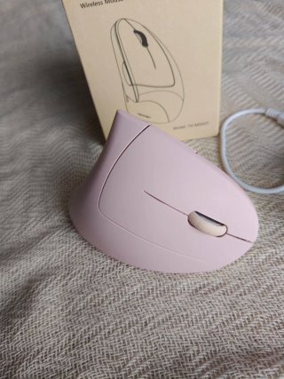 Ratón Vertical Inalámbrico Ergonómico TeckNet Rosa