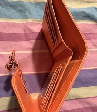 Portafoglio Mimi Muà rosa cipria-arancione