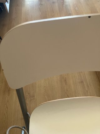 2 Taburetes plegables cocina Ikea blancos.