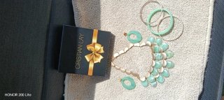 Conjunto Bisutería Cristian Lay Verde y Dorado