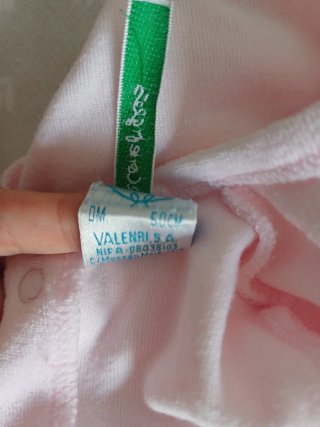 Jersey terciopelo rosa bebé