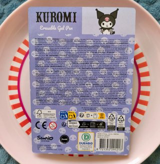 Confezione da 3 Penne Gel Cancellabili Kuromi Sanrio
