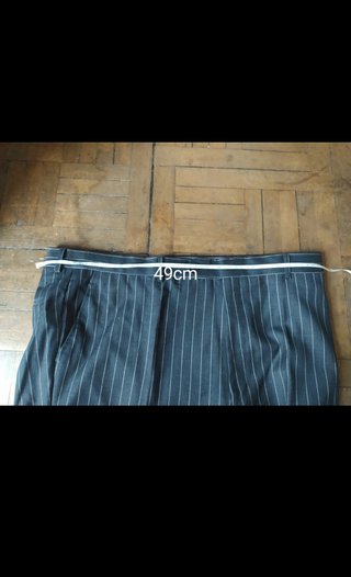 Completo uomo grigio gessato taglia 54
