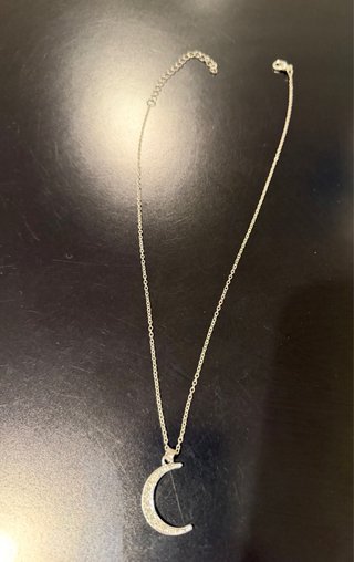 Colgante Luna Brillante Plata
