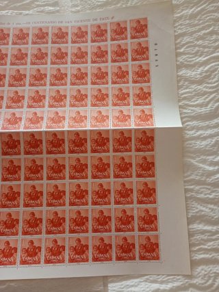 100 Sellos España III Centenario San Vicente