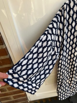 Casaca Kimono Cortefiel T.42 Marino/Blanco