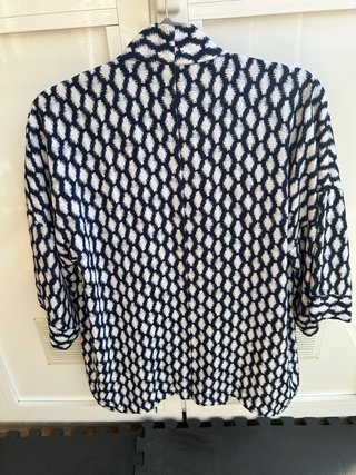 Casaca Kimono Cortefiel T.42 Marino/Blanco