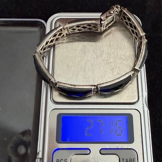 Pulsera Plata S925 Art Déco Onix