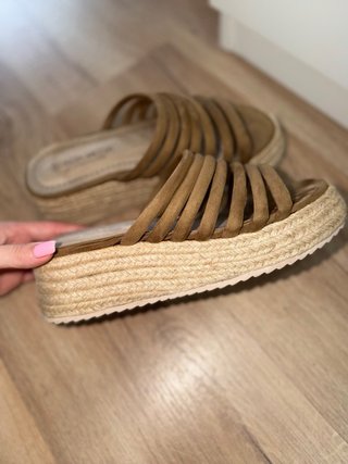 Alpargatas cuña ALTA MODA marrones