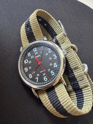 Orologio Timex Indiglo con cinturino a righe