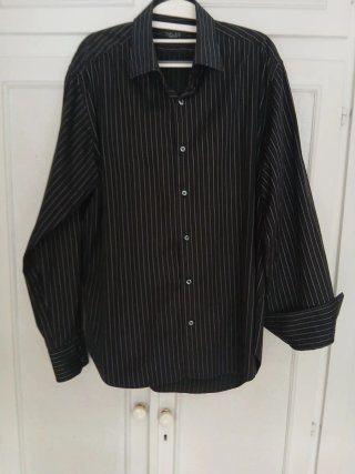 Camisa Zara Rayas Beige Hombre Talla L