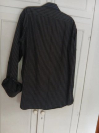 Camisa Zara Rayas Beige Hombre Talla L