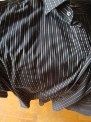 Camisa Zara Rayas Beige Hombre Talla L