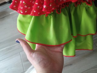 Vestido Flamenca Niña Rojo y Verde