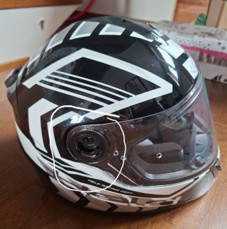 Casco Moto Infantil Negro/Blanco