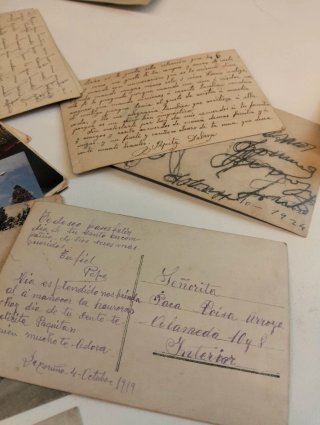 Lotto di cartoline (+130) antiche manoscritte
