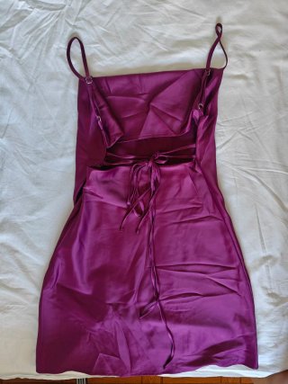 Vestido corto morado mujer verano