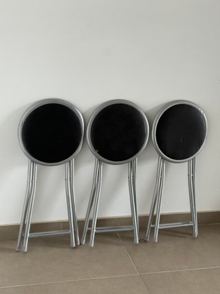 Lote 3 Taburetes Altos Plegables