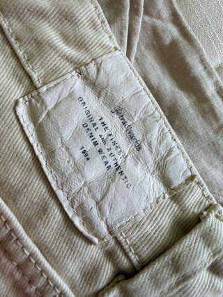 Shorts vaqueros beige tiro alto