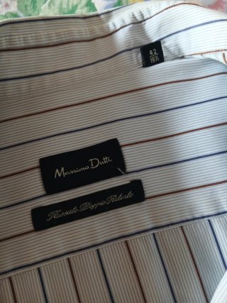 Camisa Celeste Rayas.burdeos marino Massimo Dutti