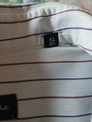 Camisa Celeste Rayas.burdeos marino Massimo Dutti