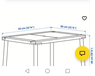 Mesa infantil Ikea FLISAT 83x58 cm
