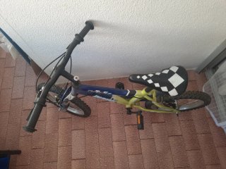 Bicicleta infantil azul y amarilla X-PRO 16