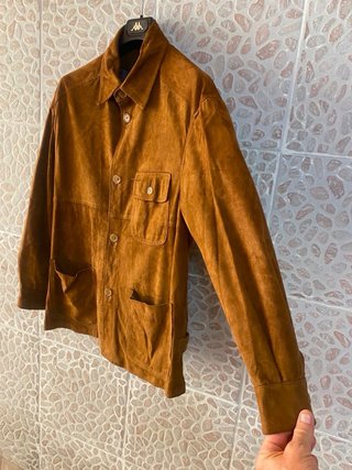 Giacca in Vera Pelle scamosciata vintage leggera