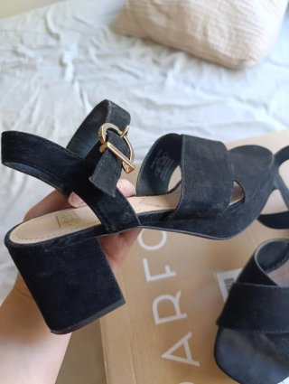Sandalias tacón negras