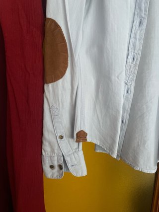 Vestido multicolor t. L. y camisa vaquera T.38