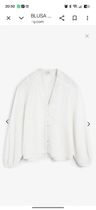 Blusa Scalpers blanca con volantes